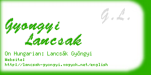 gyongyi lancsak business card